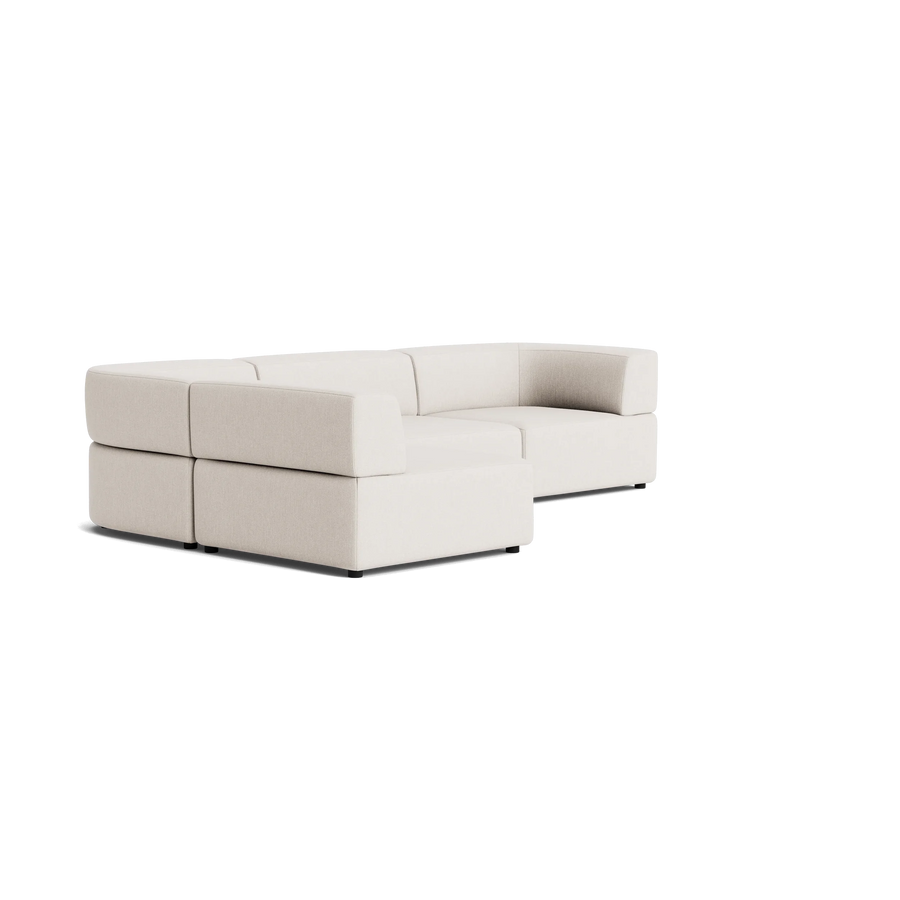 Stretch 4 Seater Open Chaise Sofa - Silex Off White