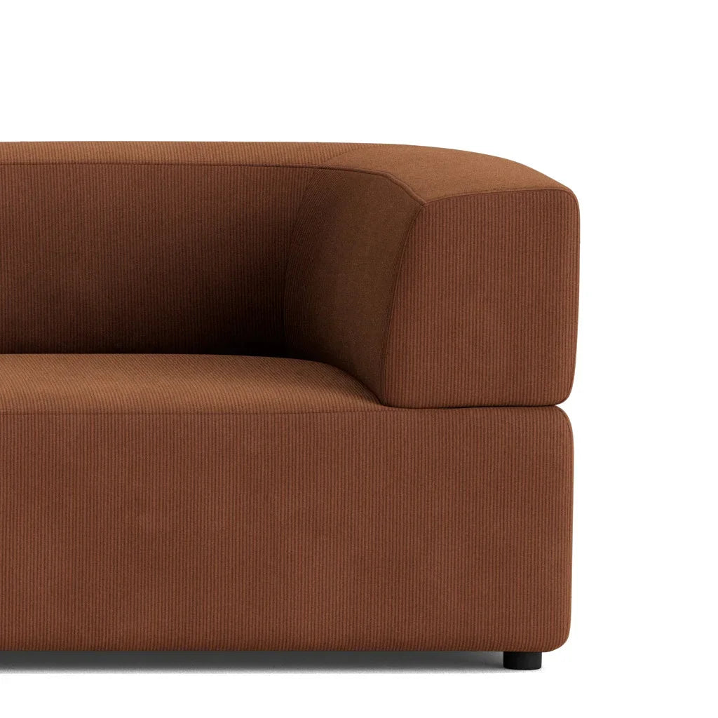 Stretch 4 Seater Open Chaise Sofa - Corduroy Cocoa