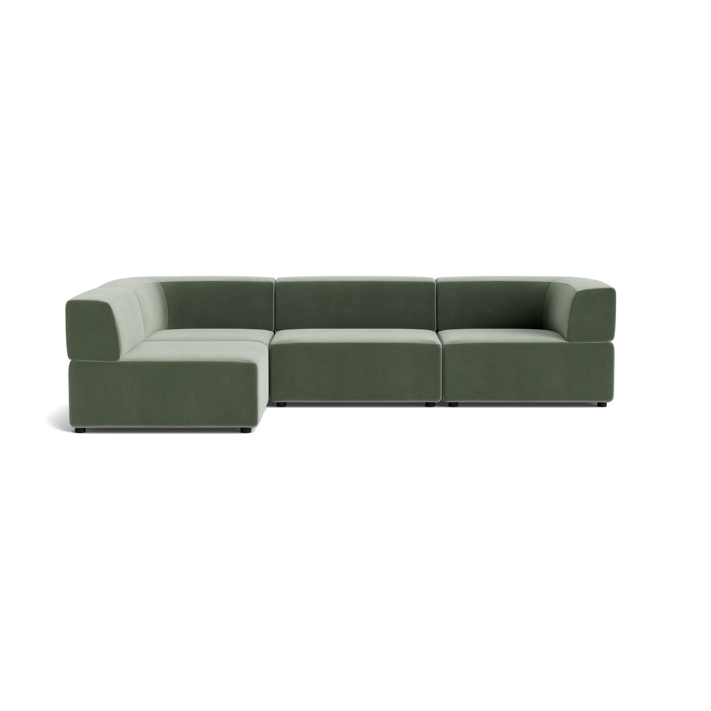 Stretch 4 Seater Open Chaise Sofa - Opal Ocean