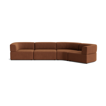 Stretch Closed Angle Sofa - Corduroy Cocoa