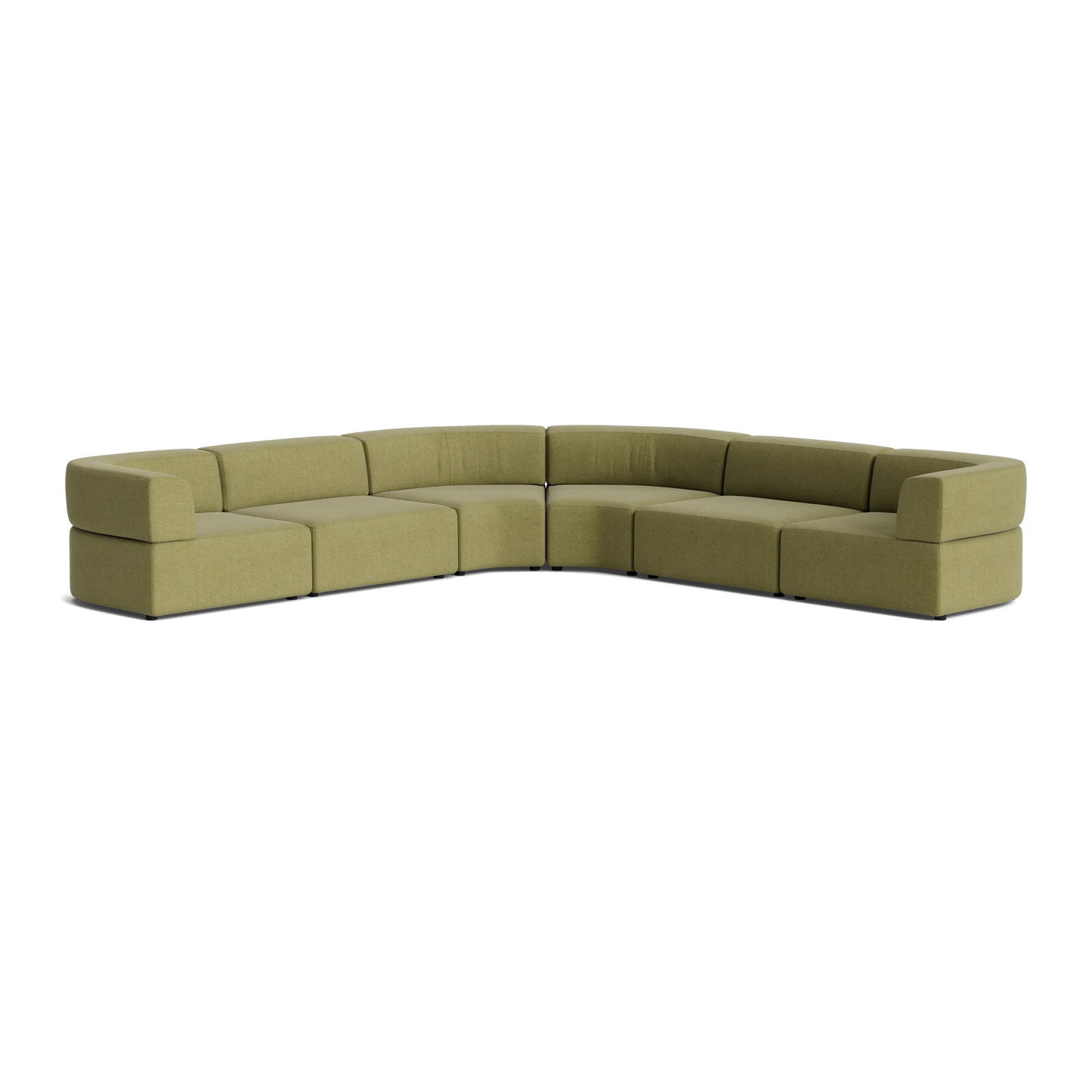 Stretch Large Angled Corner Sofa - Fossil Eucalyptus