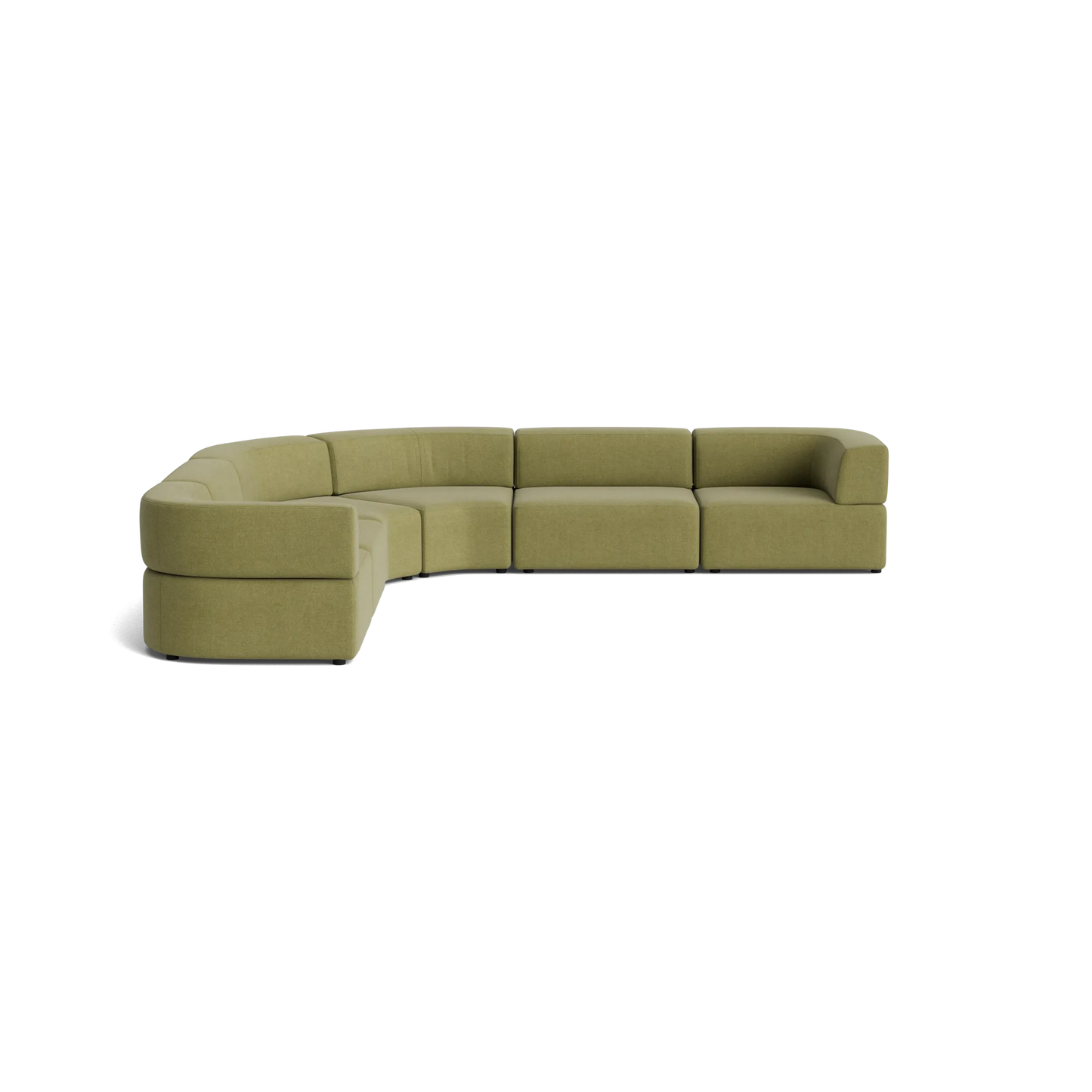 Stretch Large Angled Corner Sofa - Fossil Eucalyptus