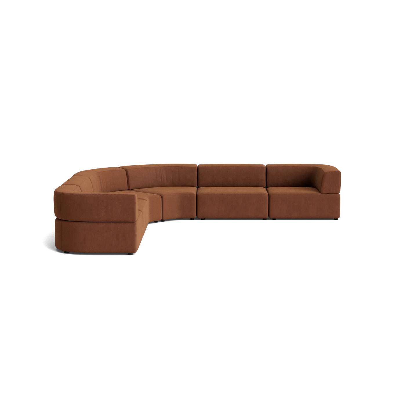 Stretch Large Angled Corner Sofa - Corduroy Cocoa