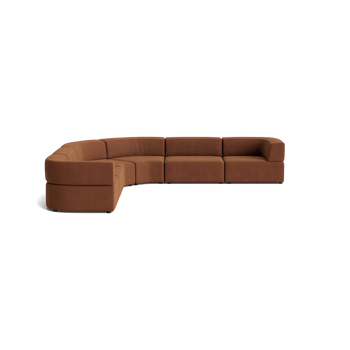 Stretch Large Angled Corner Sofa - Corduroy Cocoa