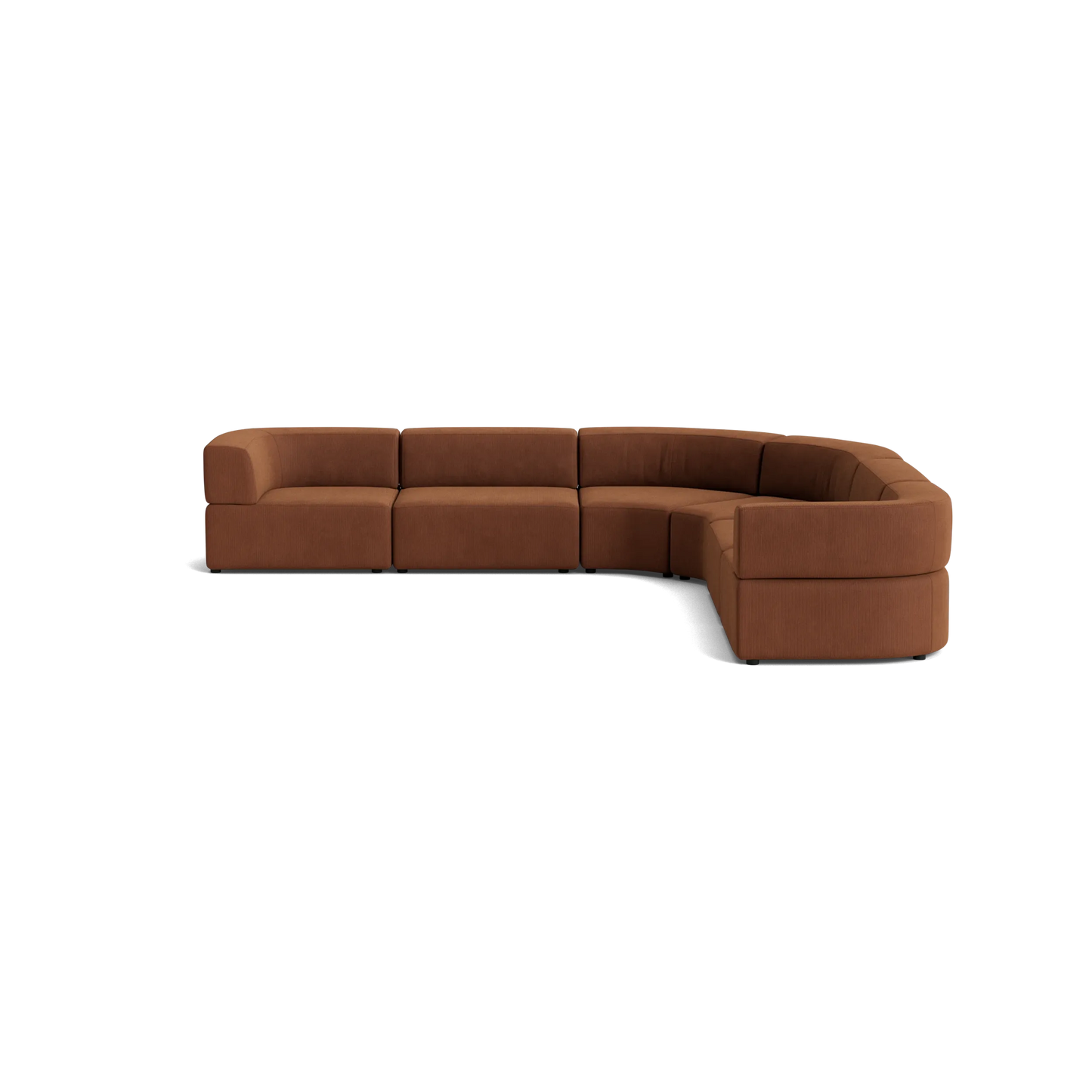 Stretch Large Angled Corner Sofa - Corduroy Cocoa