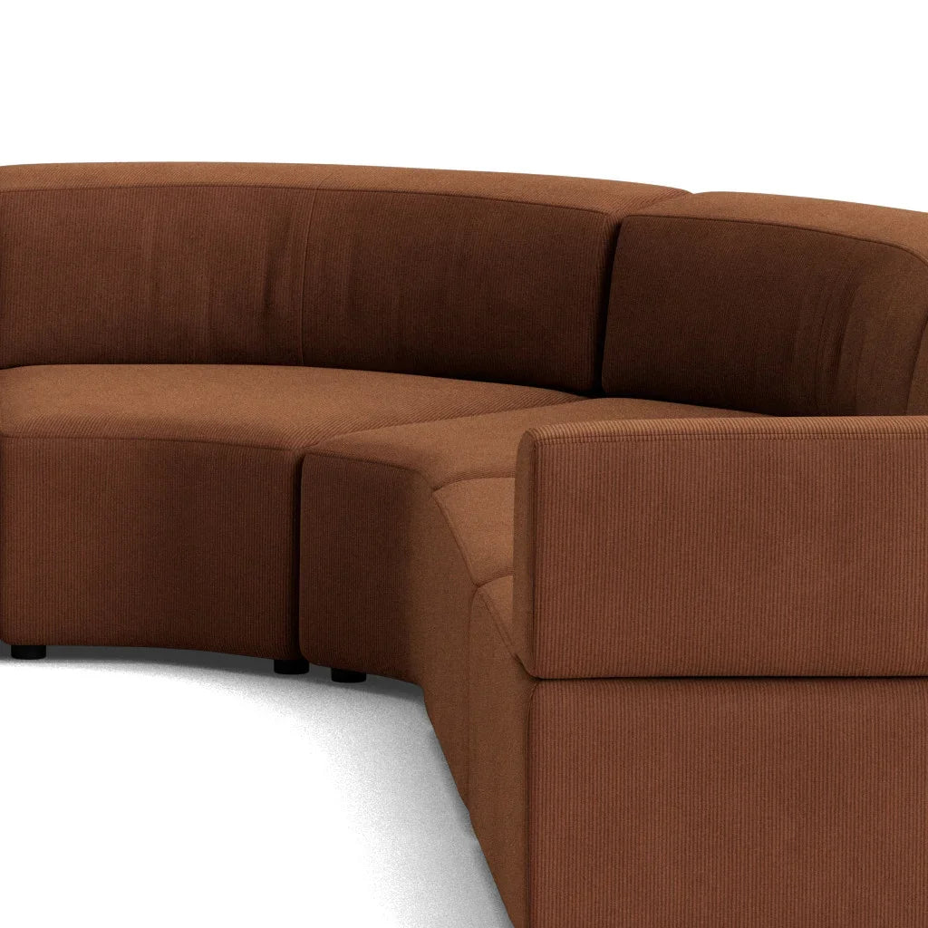 Stretch Large Angled Corner Sofa - Corduroy Cocoa