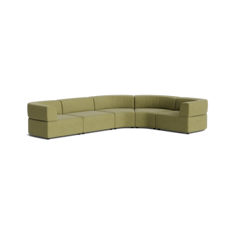 Stretch Angled Corner Sofa - Fossil Eucalyptus