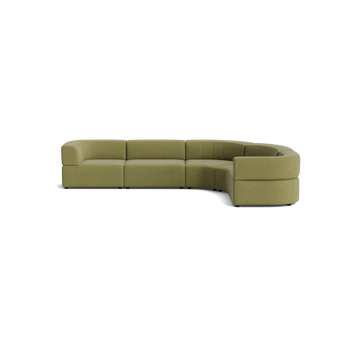 Stretch Angled Corner Sofa - Fossil Eucalyptus