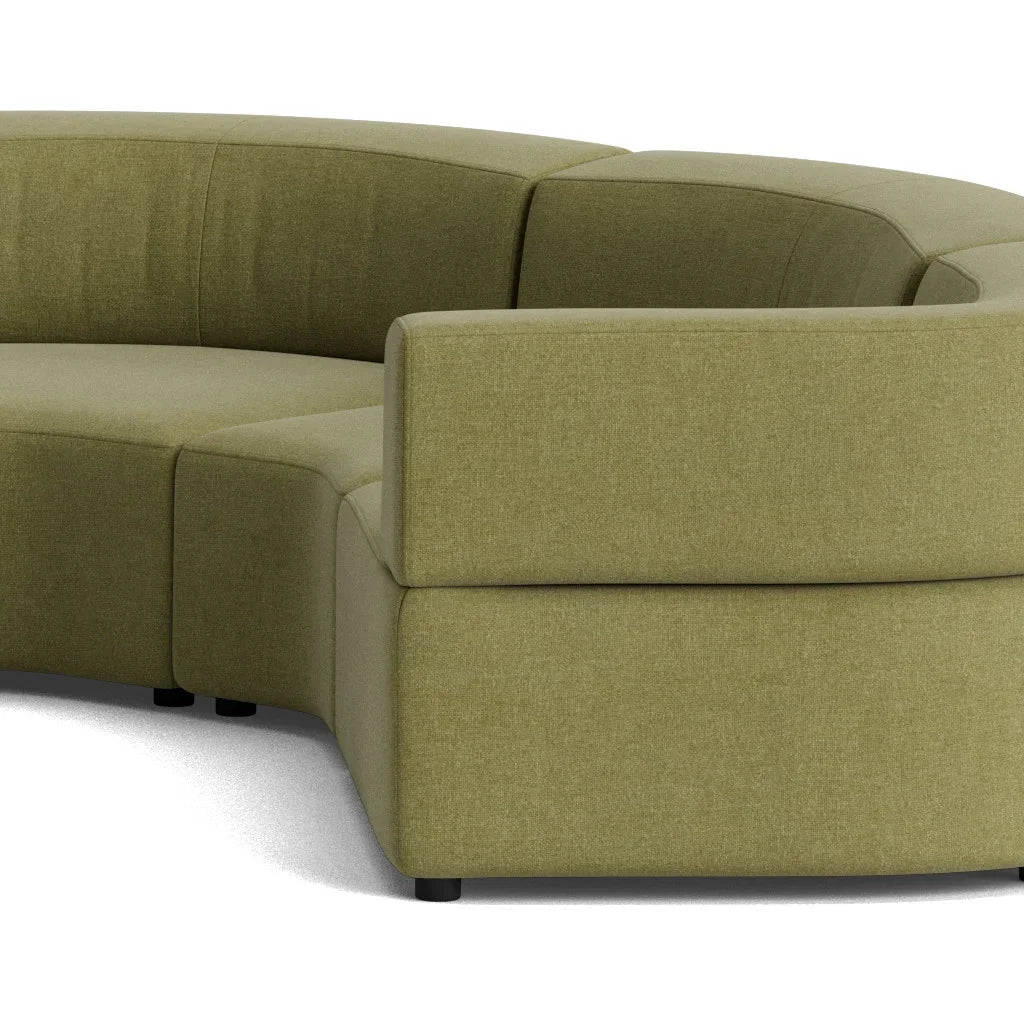 Stretch Angled Corner Sofa - Fossil Eucalyptus