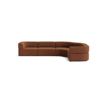 Stretch Angled Corner Sofa - Corduroy Cocoa