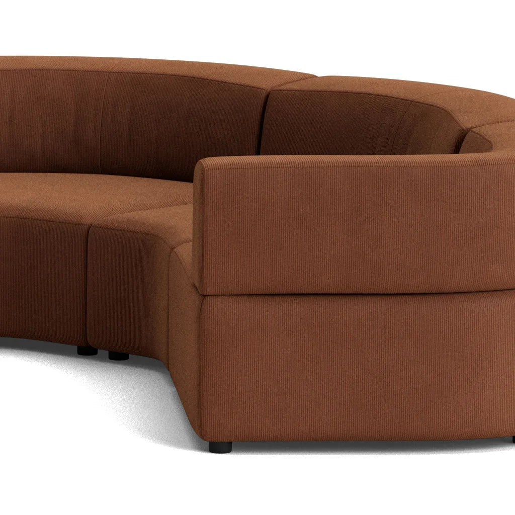 Stretch Angled Corner Sofa - Corduroy Cocoa