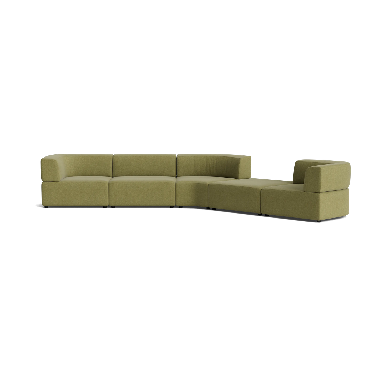 Stretch Large Angled Gap Sofa - Fossil Eucalyptus