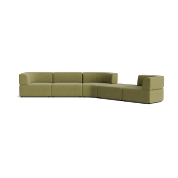 Stretch Large Angled Gap Sofa - Fossil Eucalyptus