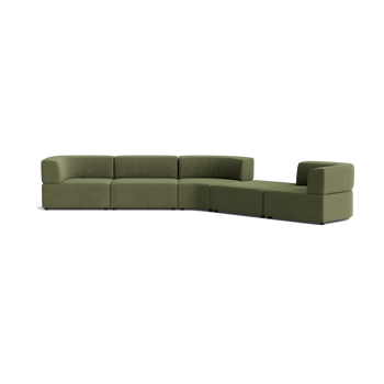 Stretch Large Angled Gap Sofa - Corduroy Forest