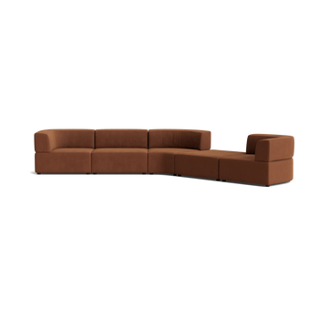 Stretch Large Angled Gap Sofa - Corduroy Cocoa