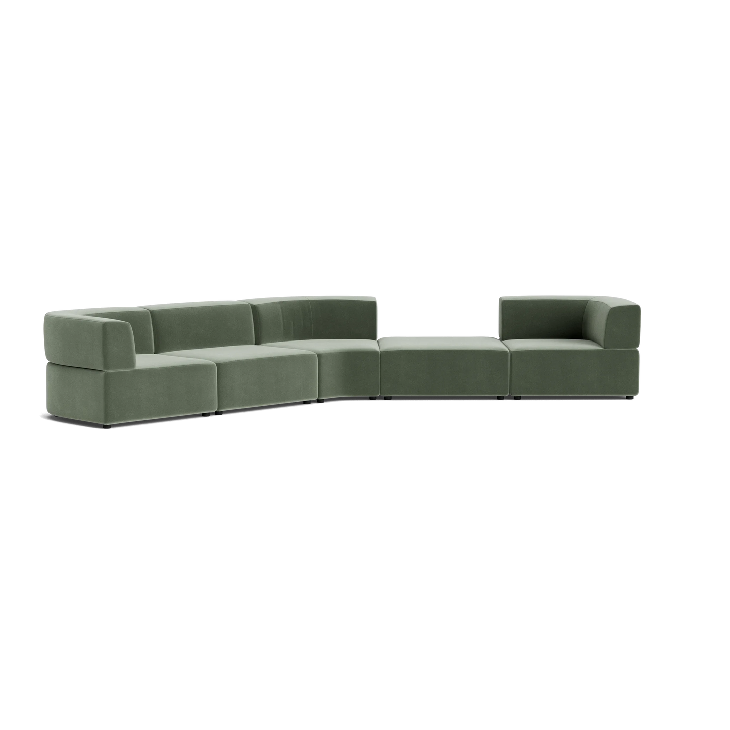 Stretch Large Angled Gap Sofa - Opal Ocean