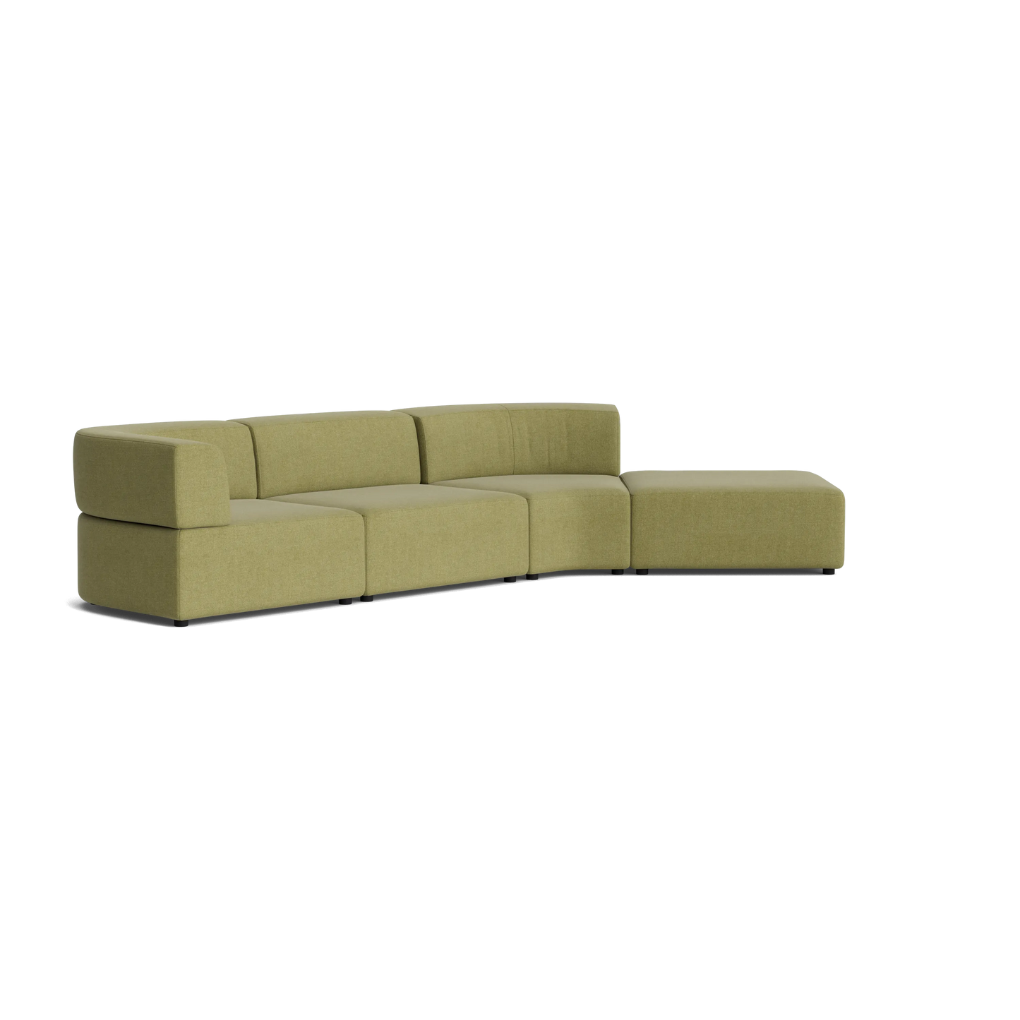 Stretch Open Angled Sofa - Fossil Eucalyptus