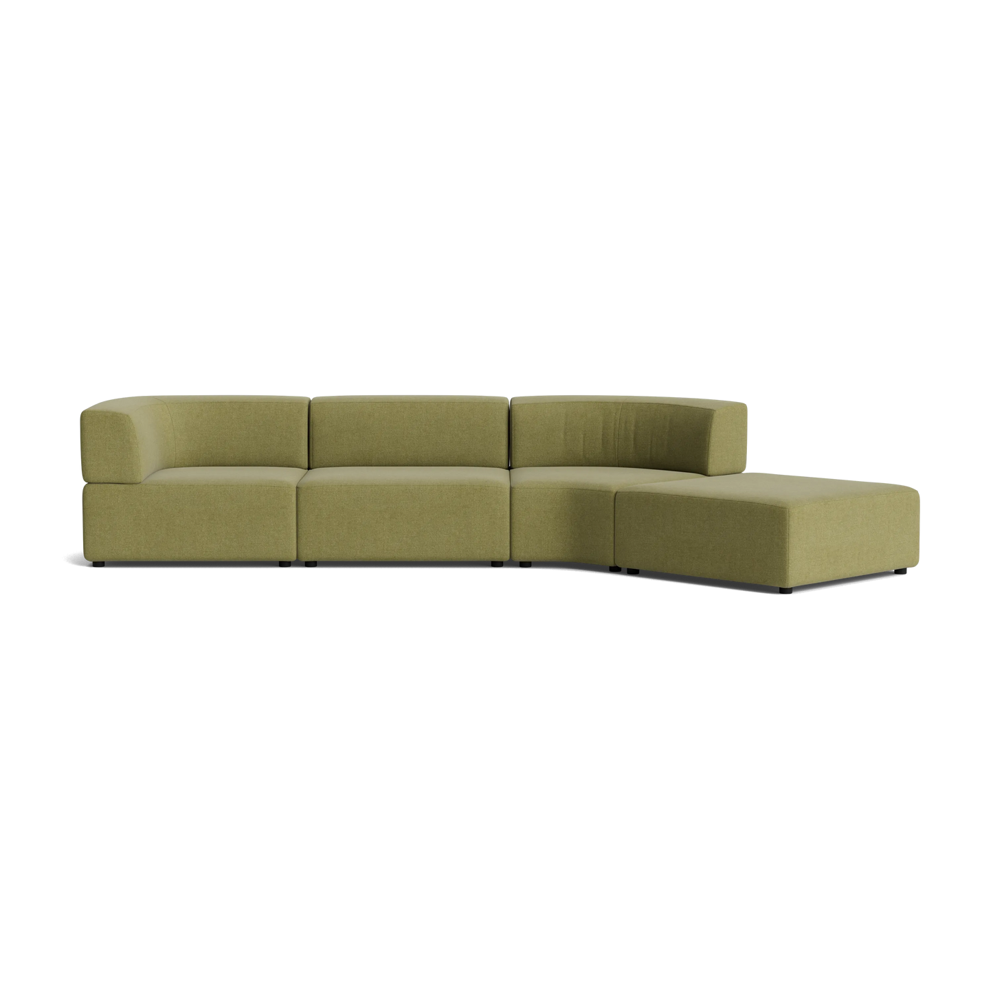 Stretch Open Angled Sofa - Fossil Eucalyptus