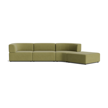 Stretch Open Angled Sofa - Fossil Eucalyptus