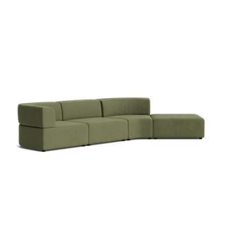 Stretch Open Angled Sofa - Corduroy Forest