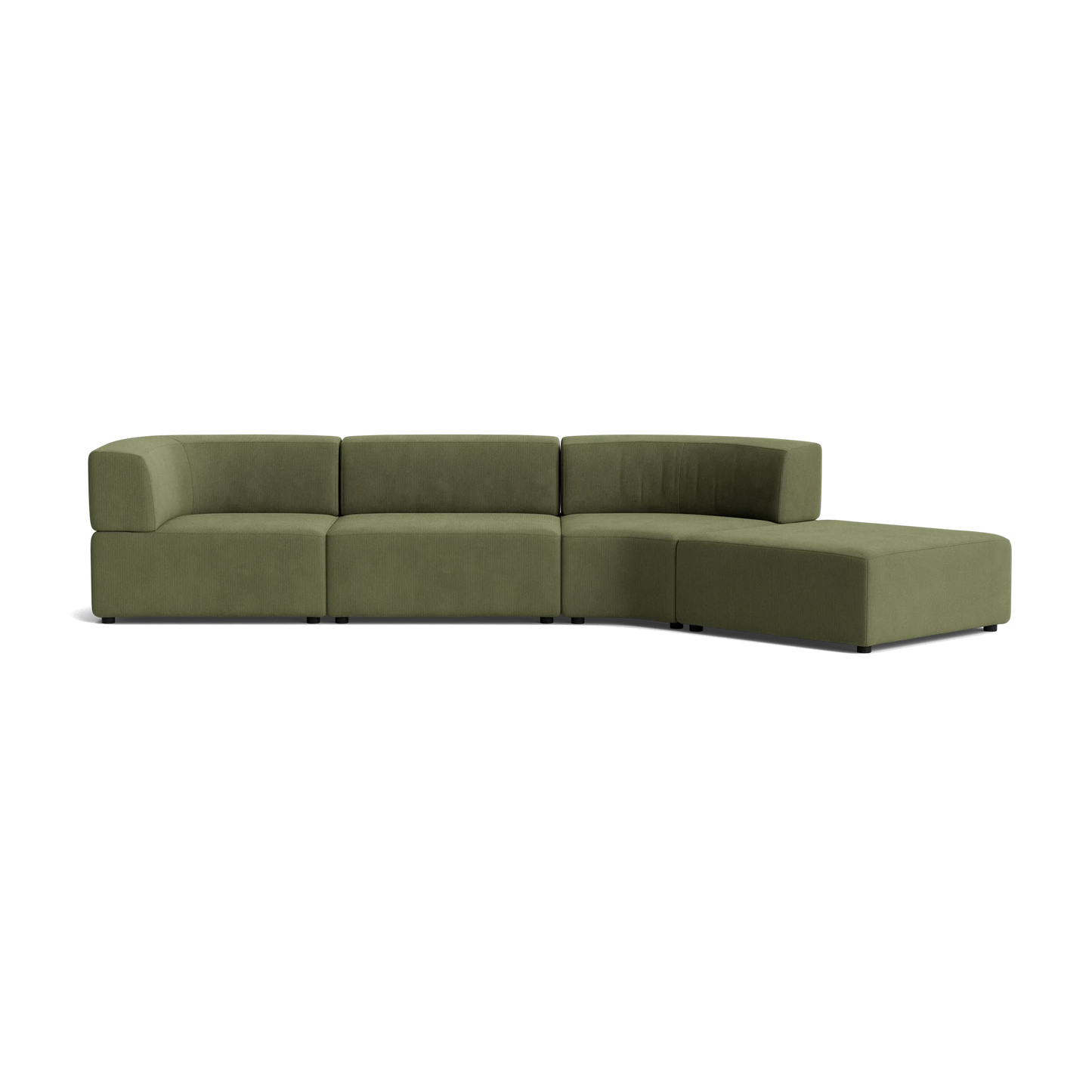 Stretch Open Angled Sofa - Corduroy Forest