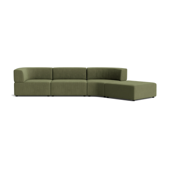 Stretch Open Angled Sofa - Corduroy Forest