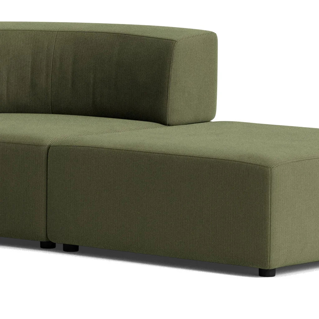 Stretch Open Angled Sofa - Corduroy Forest