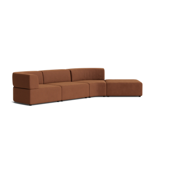 Stretch Open Angled Sofa - Corduroy Cocoa