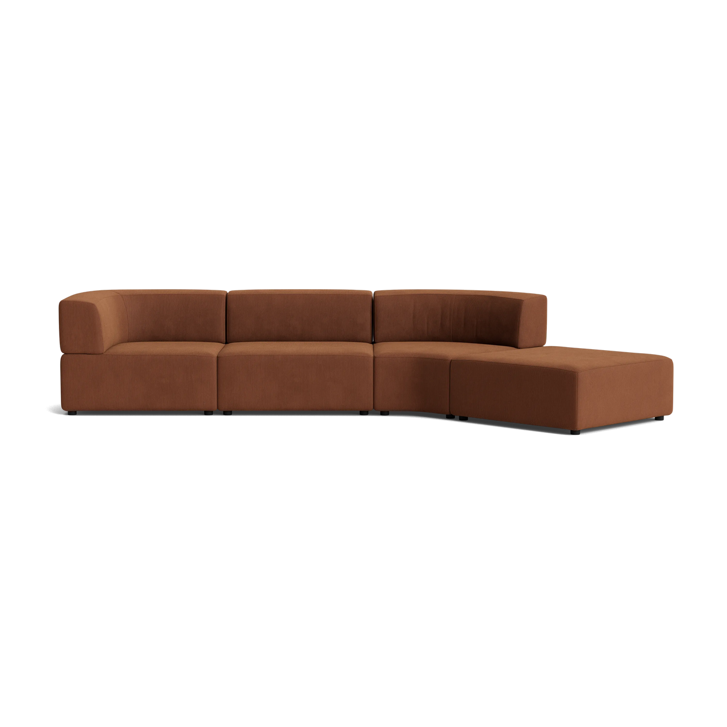 Stretch Open Angled Sofa - Corduroy Cocoa