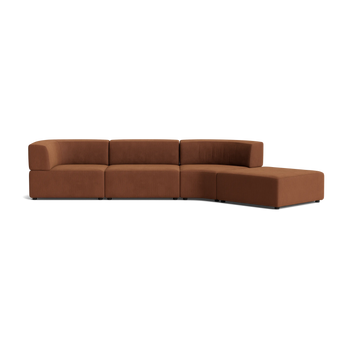 Stretch Open Angled Sofa - Corduroy Cocoa