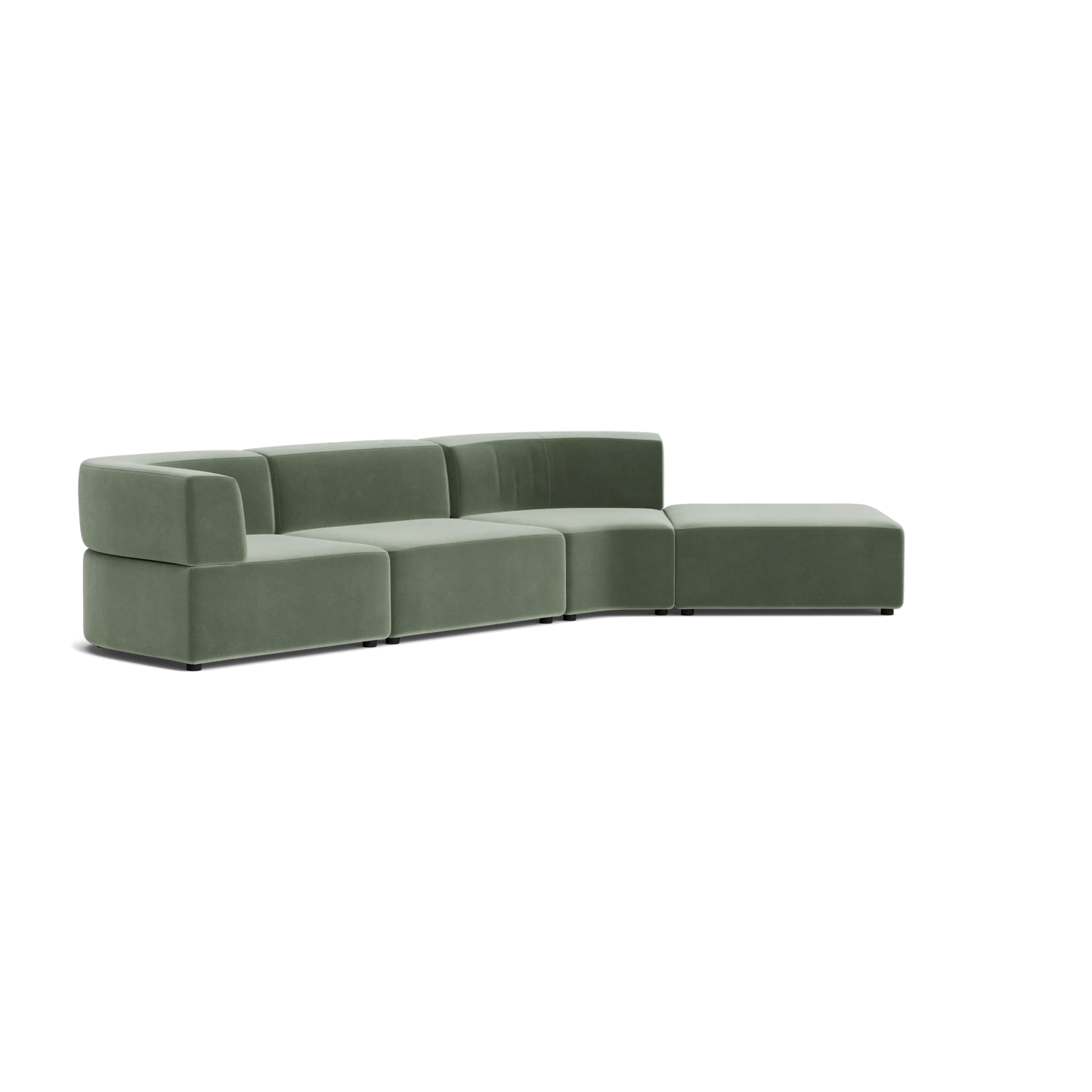 Stretch Open Angled Sofa - Opal Ocean