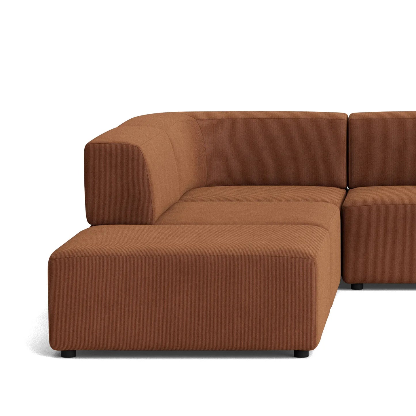 Stretch Open Corner Sofa - Corduroy Cocoa