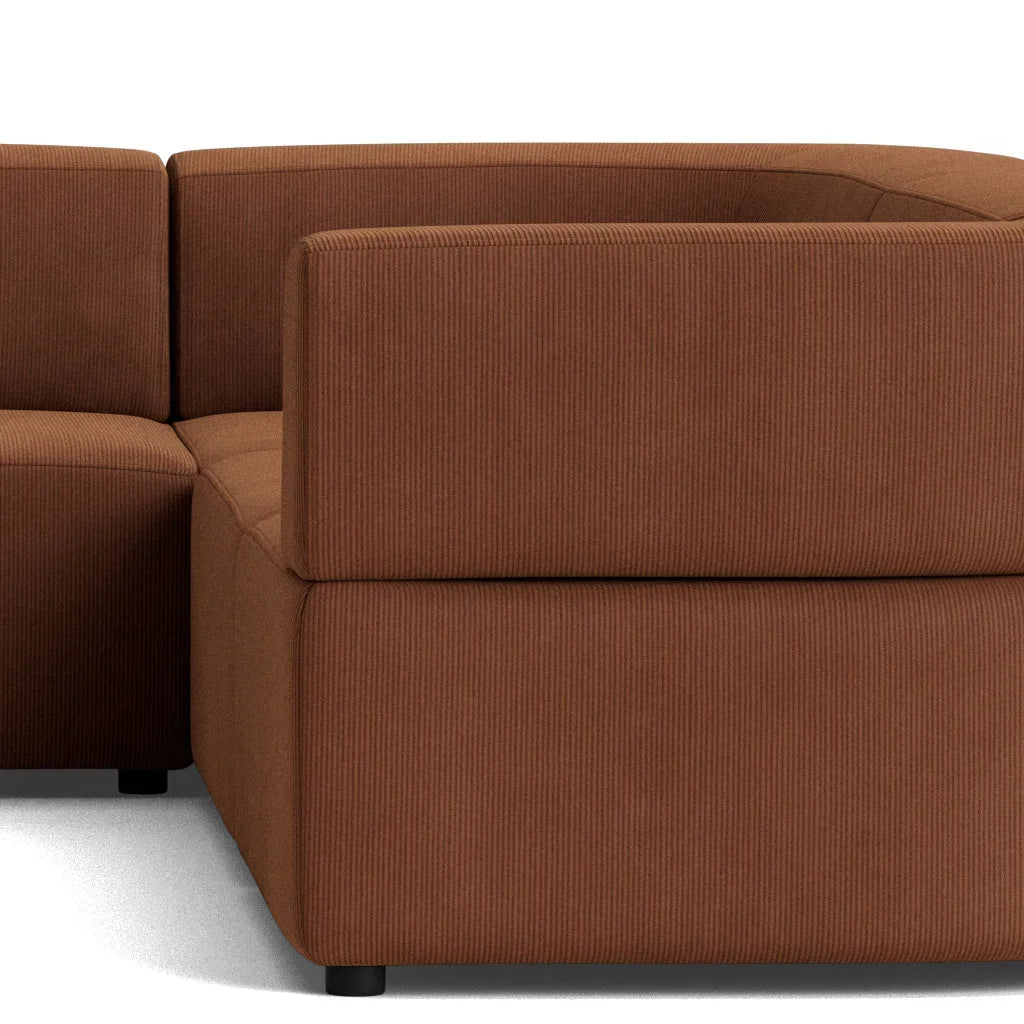 Stretch Corner Sofa - Corduroy Cocoa