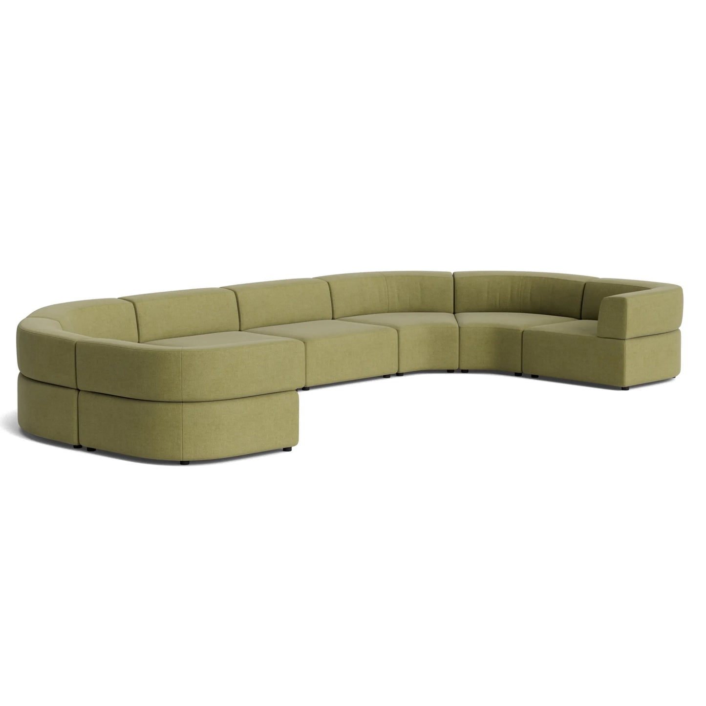 Stretch U Shape Modular Sofa - Fossil Eucalyptus