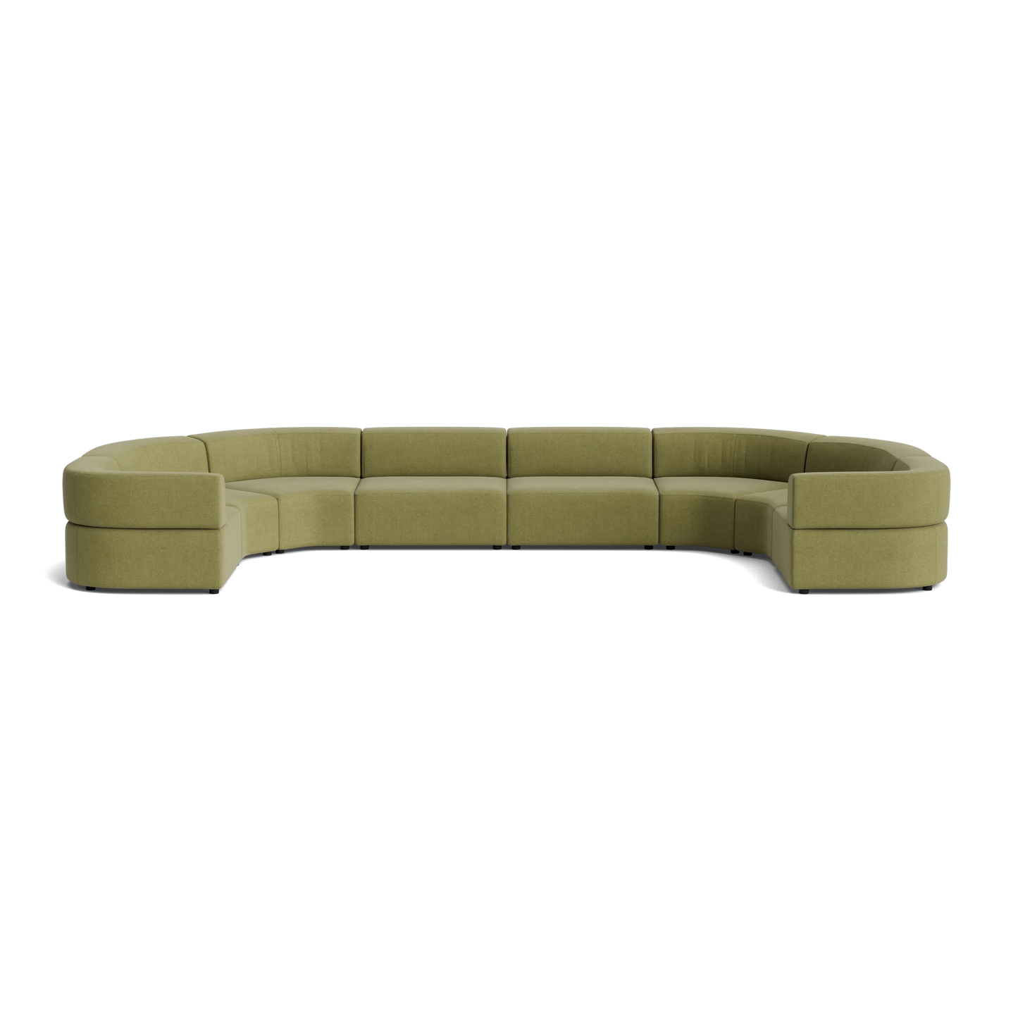 Stretch U Shape Modular Sofa - Fossil Eucalyptus