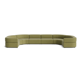 Stretch U Shape Modular Sofa - Fossil Eucalyptus