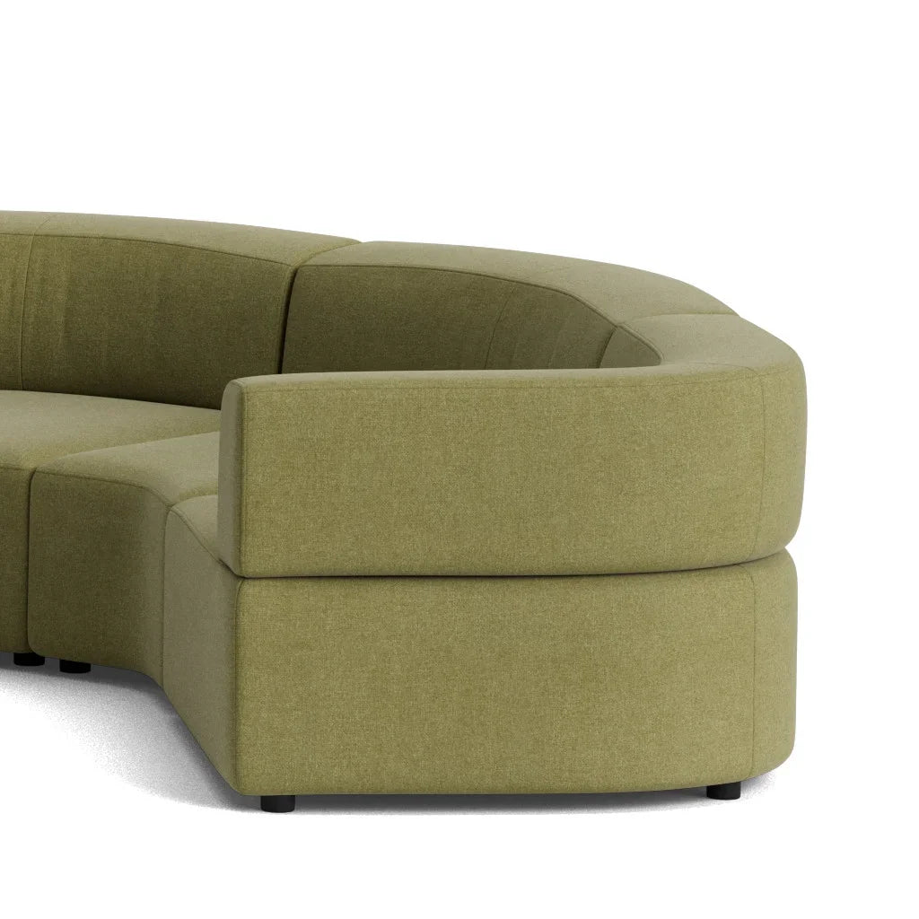 Stretch U Shape Modular Sofa - Fossil Eucalyptus