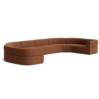 Stretch U Shape Modular Sofa - Corduroy Cocoa