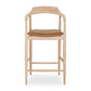 Profile Bar Stool 65cm - Oak / Tan leather