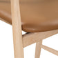 Profile Bar Stool 65cm - Oak / Tan leather