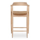 Profile Bar Stool 65cm - Oak / Tan leather