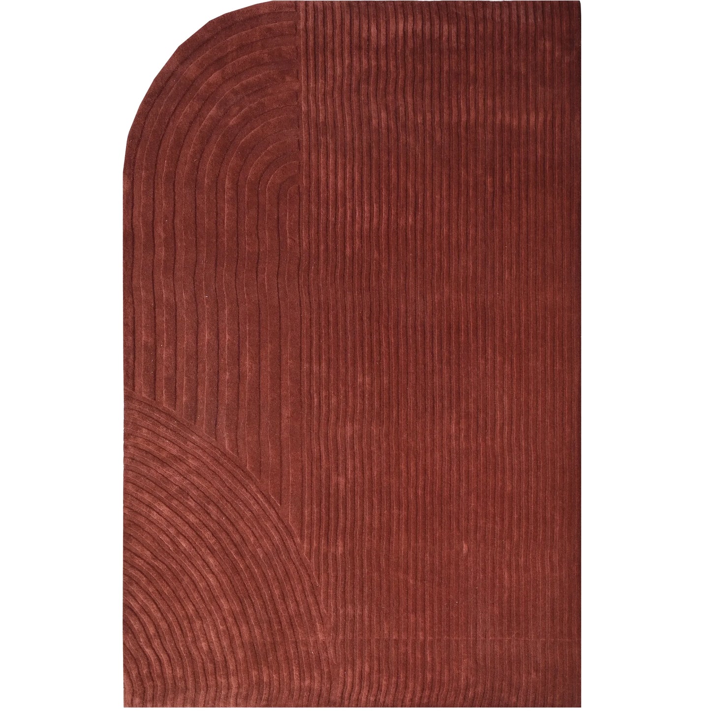 Trace Rug - Brick Red 250cm x 350cm