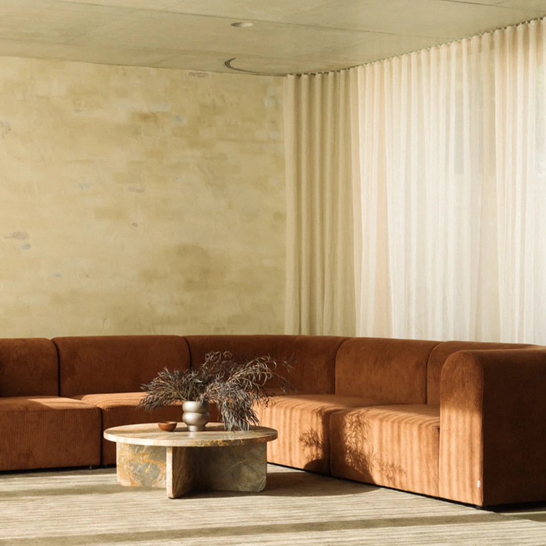 Berg Corner Sofa - Corduroy Fawn