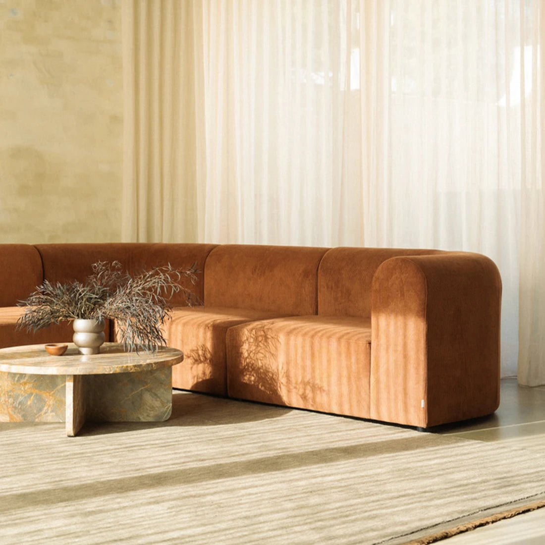 Berg Corner Sofa - Corduroy Cocoa