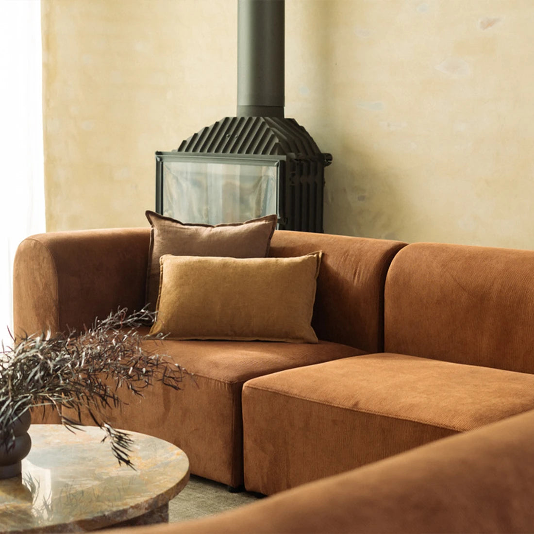 Berg Corner Sofa - Corduroy Cocoa