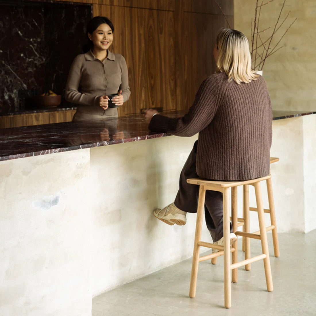 Loft Bar Stool 65cm - Oak