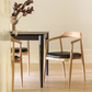 Profile Dining Chair - Oak / Black Leather