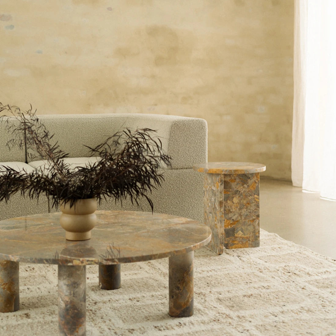 Sector Coffee Table - Earth Marble