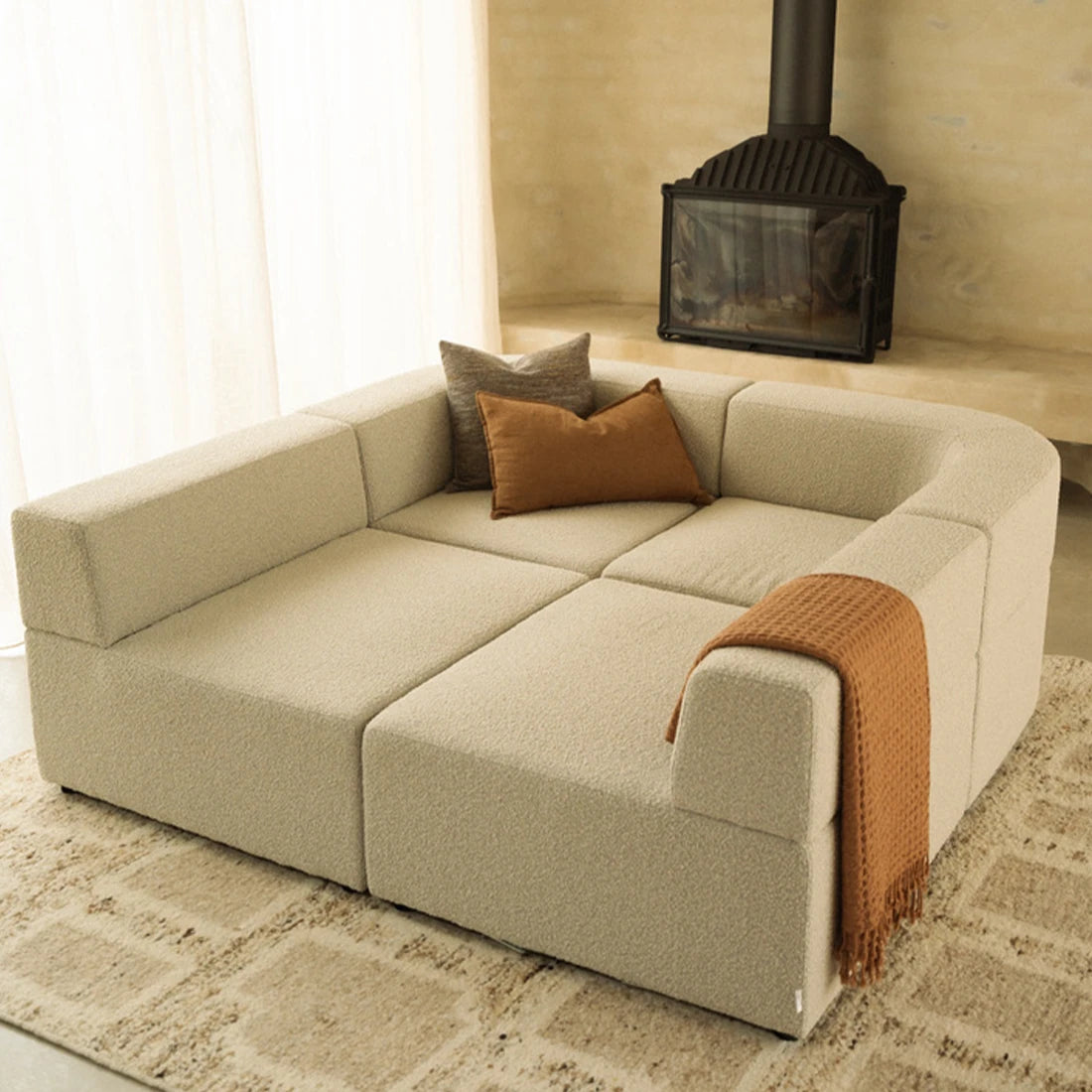 Stretch Pit Sofa - Corduroy Forest