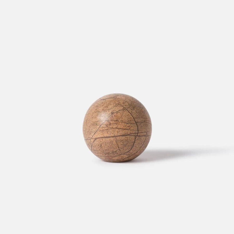 Geo Marble Sphere - Forest Brown